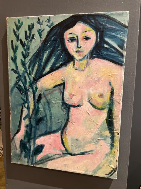 Unikt maleri af kvinde. Er fra kunstskolen i Lucca.