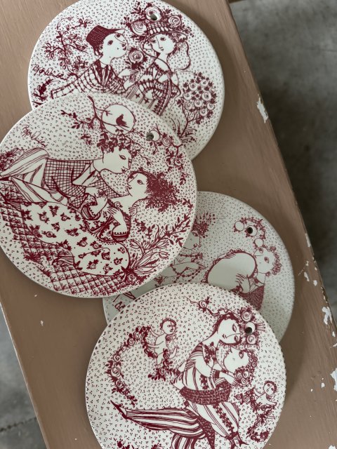 Bj�rn Wiinblad sm�rtallerkener, pris samlet