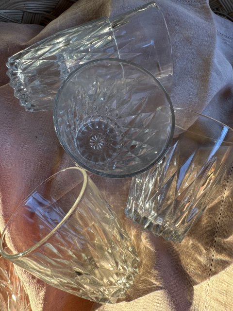 5 smukke franske vandglas, pris samlet