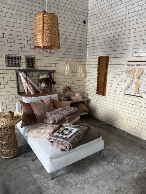 Lampe i flet - den er ny og brugt til foto