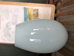 Aqua farvet vase