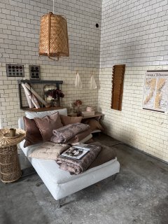 Lampe i flet - den er ny og brugt til foto